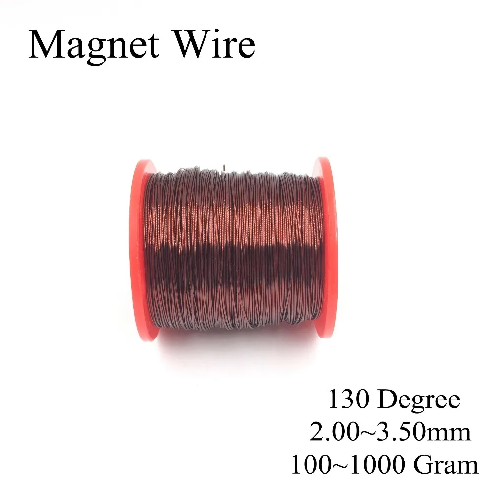 

1piece/lot QZ-2/130 Degree 2.00MM~3.50MM 100~1000Gram/Roll Polyester Enameled Copper Wire Magnetic Coil Winding Red Magnet Cable