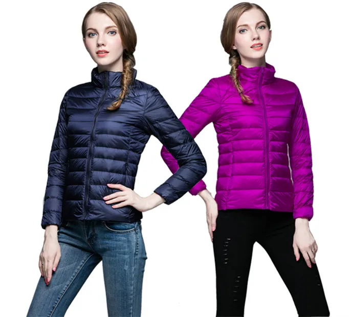 

90% White Duck Down Parka For Women 2018 Brand New Designer Women Ultralight Down Jacket Winter Outwear Zipper Thin Coat