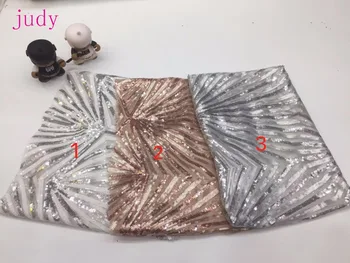 

stock 5yards/bag XX321# 3 colors geometric pattern sequins embroidery fashion cloth used in the wedding dress fashion stage