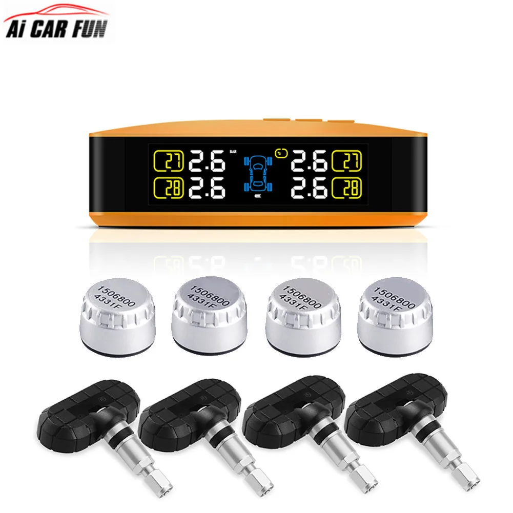 

CAREUD Colorful Screen Wireless Car Tire Pressure Monitoring System Wf External Nf + Built - In Sensor Tpms PMS