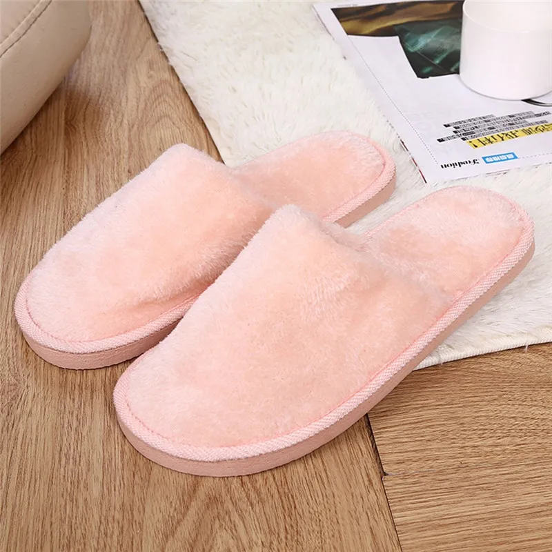 

Woman Fur Soft Furry Slipper Women Flat Sandals Shoes Winter Warm House Slippers Indoor Bedroom Lovers Couples Floor Shoes 40