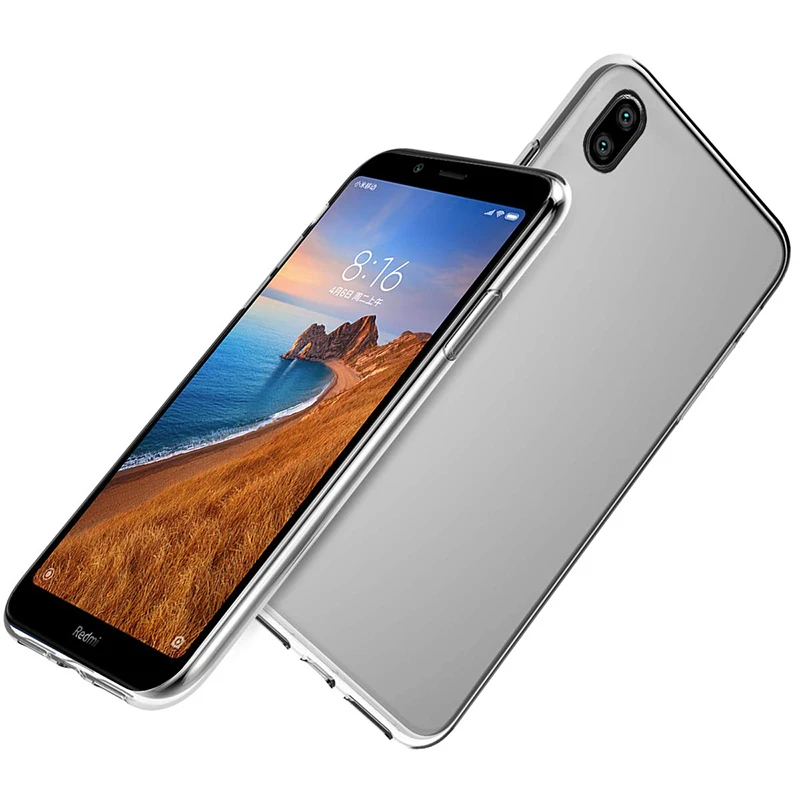 Чехол для Xiaomi Redmi 7A, ультратонкий ТПУ силиконовый прозрачный мягкий чехол-бампер для Xiaomi Redmi 7A, задняя крышка для телефона Redmi 7