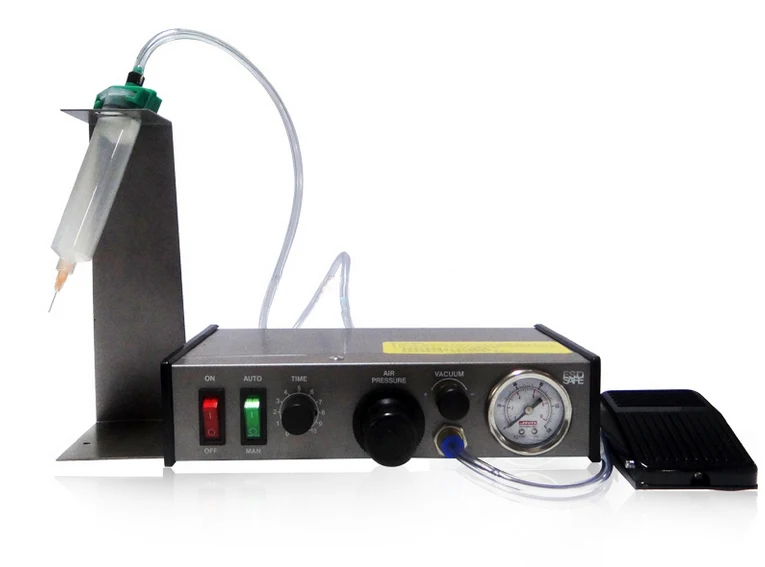 

220V AD-982 Semi-Auto Glue Dispenser PCB Solder Paste Liquid Controller Dropper Fluid dispenser 2pcs/Lot