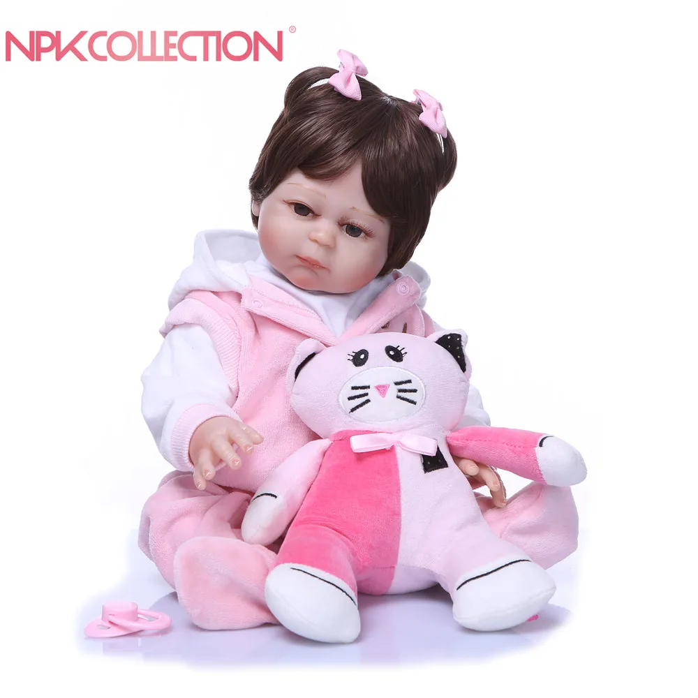 

NPKCOLLECTION Silicone Reborn Dolls Lifestyle Soft Vinyl 48CM Realistic Lifelike Princess Doll Reborn Toy For Girls Bebes Reborn