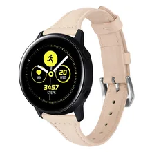 20 мм кожаный ремешок для часов для samsung Galaxy Watch активный ремешок из натуральной кожи ремешок для Galaxy Watch 42 мм механизм Спорт 93005