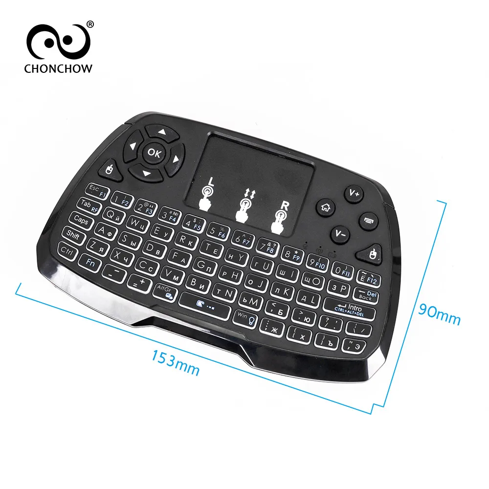 Backlit 2 4GHz Wireless Keyboard Touchpad Mouse Handheld Remote Control 4 Colors Backlight for Android TV 1 Backlit 2 4GHz Wireless Keyboard Touchpad Mouse Handheld Remote Control 4 Colors Backlight for Android TV 3