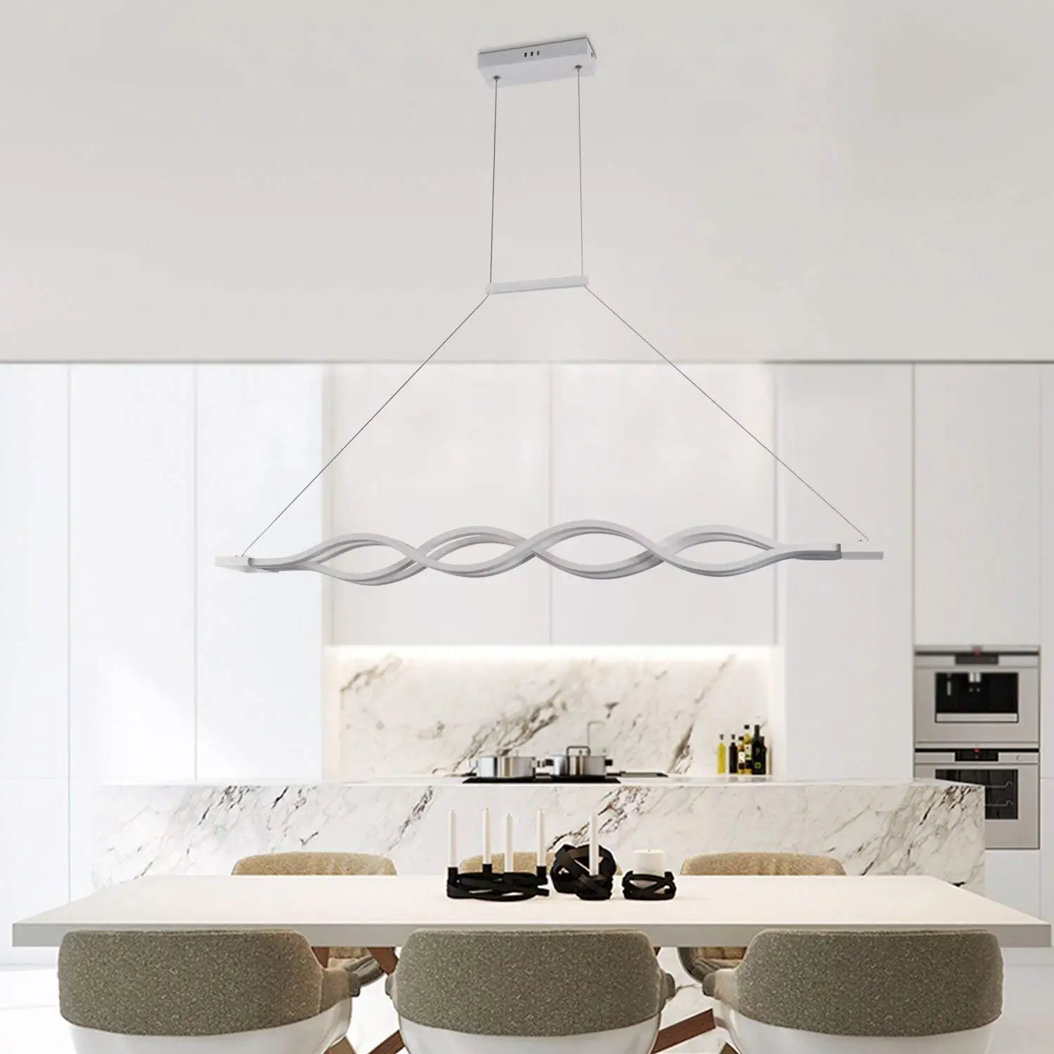 

Modern Contemporary Pendant Lights Flush Mount Wave Lighting for Kitchen livving Dining Room Nature de Hanging LED lamp Fixture