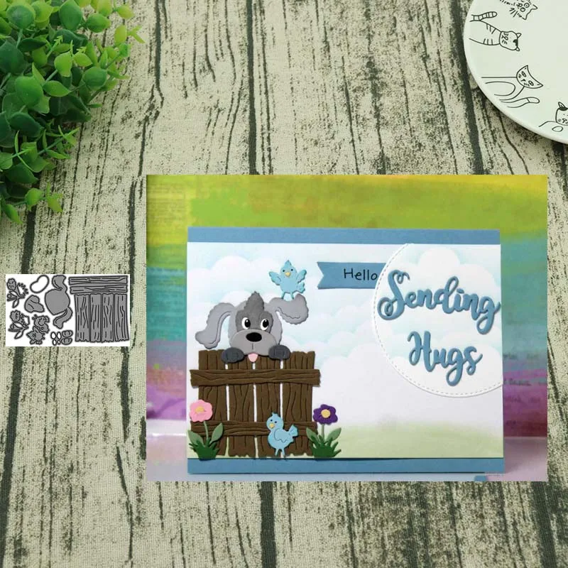 

AddyCraft Lovely dog Metal Cutting Dies Stencils Scrapbooking Album Paper Decorative Craft Embossing