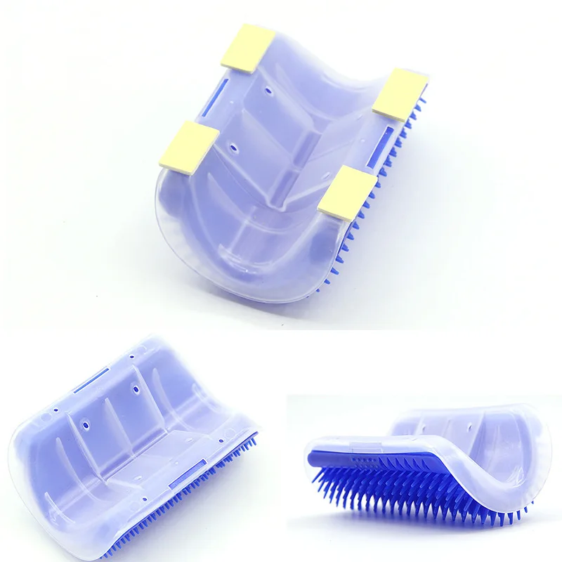 Cat Self Grooming Comb Deshedding Brush Kitten Hair Removal Tool Shedding Trimming Pet Back Gentle Massage Device With Catnip