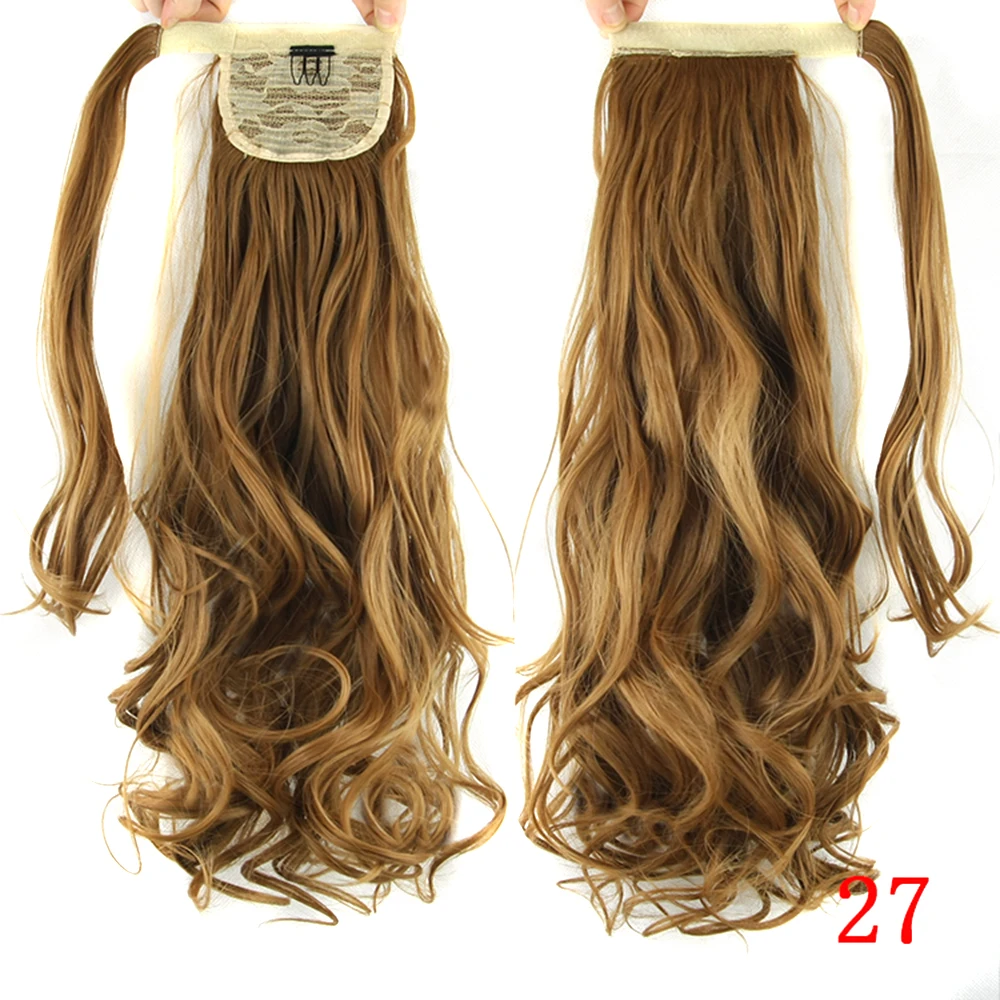 Soowee вьющиеся синтетические волосы обертывание конские хвосты на заколках для наращивания конский волос конский хвост накладные волосы шпильки конский хвост для женщин - Цвет: #27
