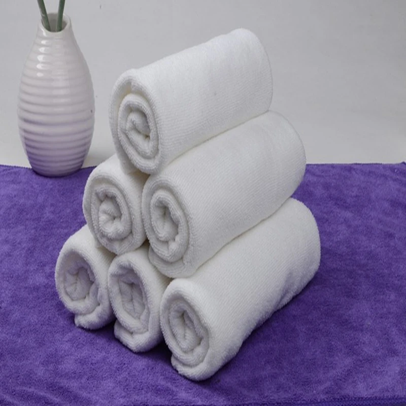 

1 Piece 30*60 CM White Soft Microfiber Fabric Face Towel Hotel Bath Towel Wash Cloths Hand Towels Portable Terry Towel