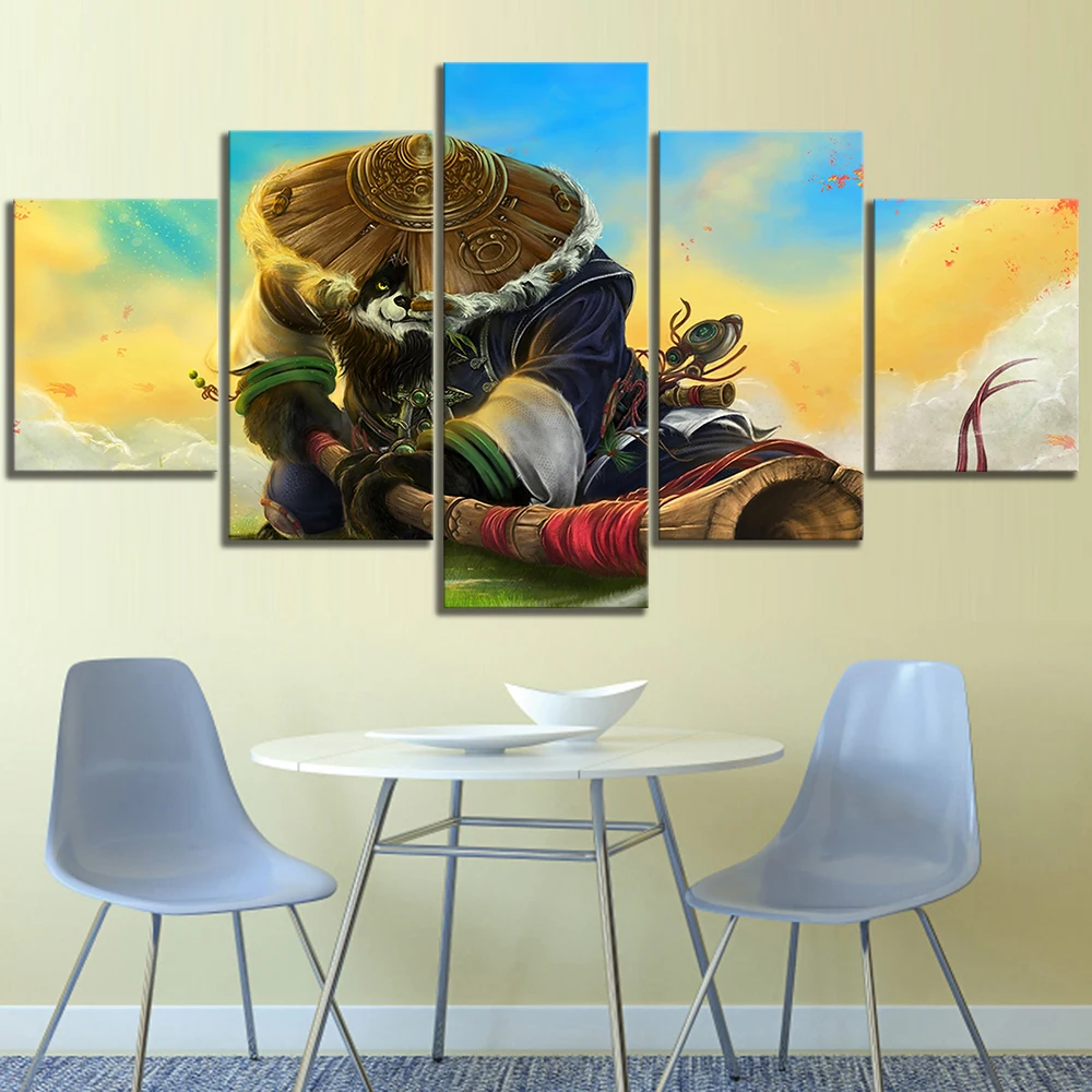  DOTA Video Game Pandaren Brewmaster Poster Pictures Fantasy Wall Art Home Decor
