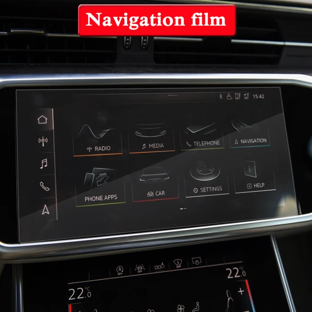 HKPKYK pour Audi A6 C8 4K 2018-2020, écran de Navigation GPS de Voiture  Film Tableau de Bord écran d'affichage en Verre Film Accessoires de  contrôle Climatique : : High-Tech