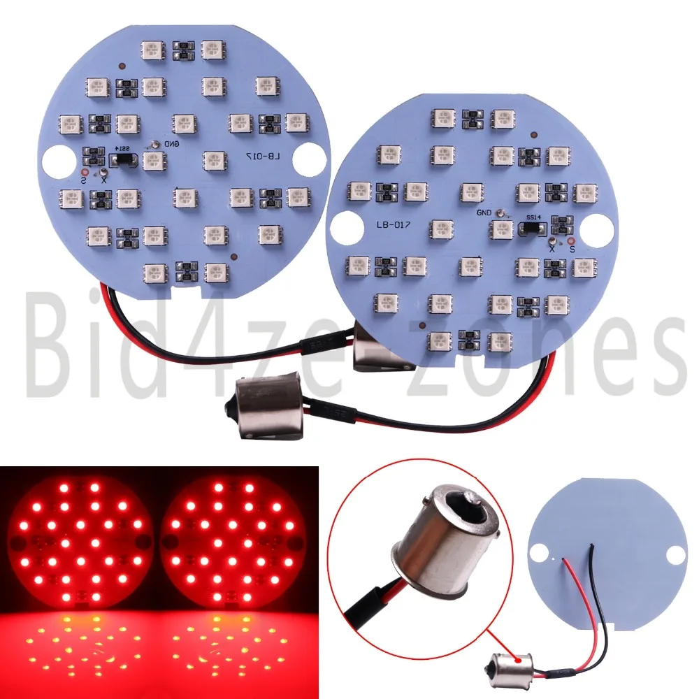 

1 Pair 1156 Red LED Rear Turn Signal Light Blinker For Harley Touring Electra Road Ultra Glides Road King Softails 1986-2014