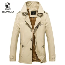 Осенняя новинка, мужская куртка, плюс бархатное пальто, мужская деловая Повседневная Длинная ветровка, куртка, пальто, размер M-4XL, 5XL, 1307