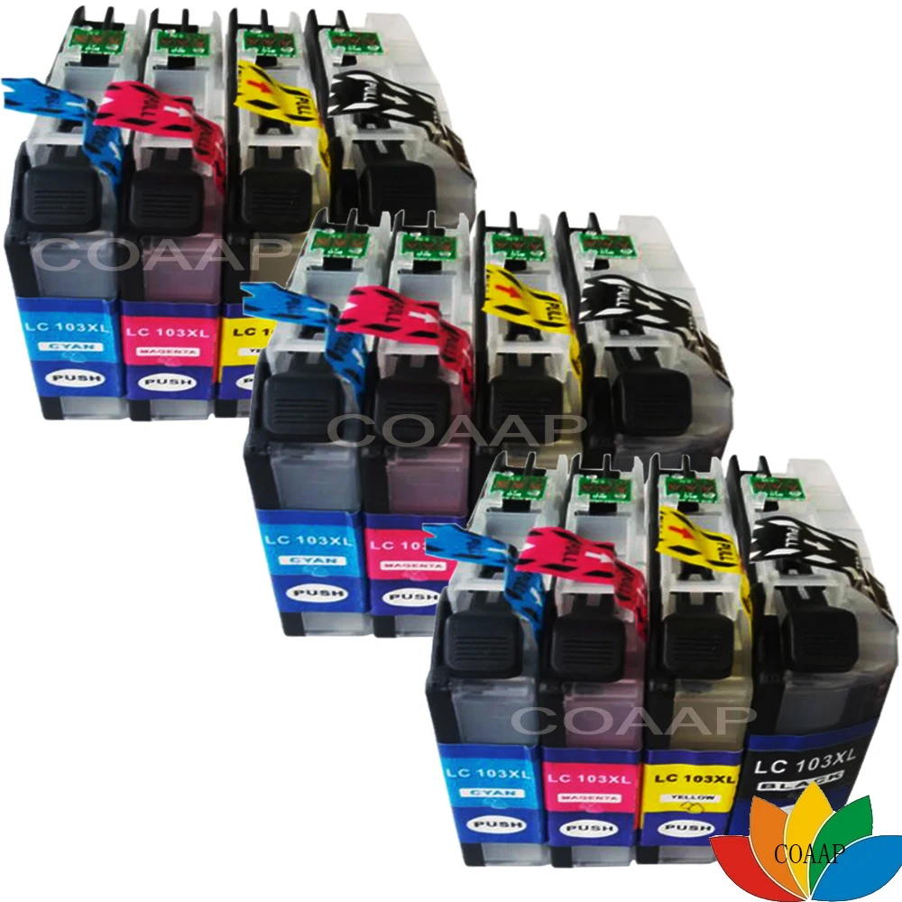 

12 Pack Compatible Brother LC103 Ink Cartridge For DCP-J152W MFC-J245 MFC-J285DW MFC-J4310DW MFC-J4410DW Printer