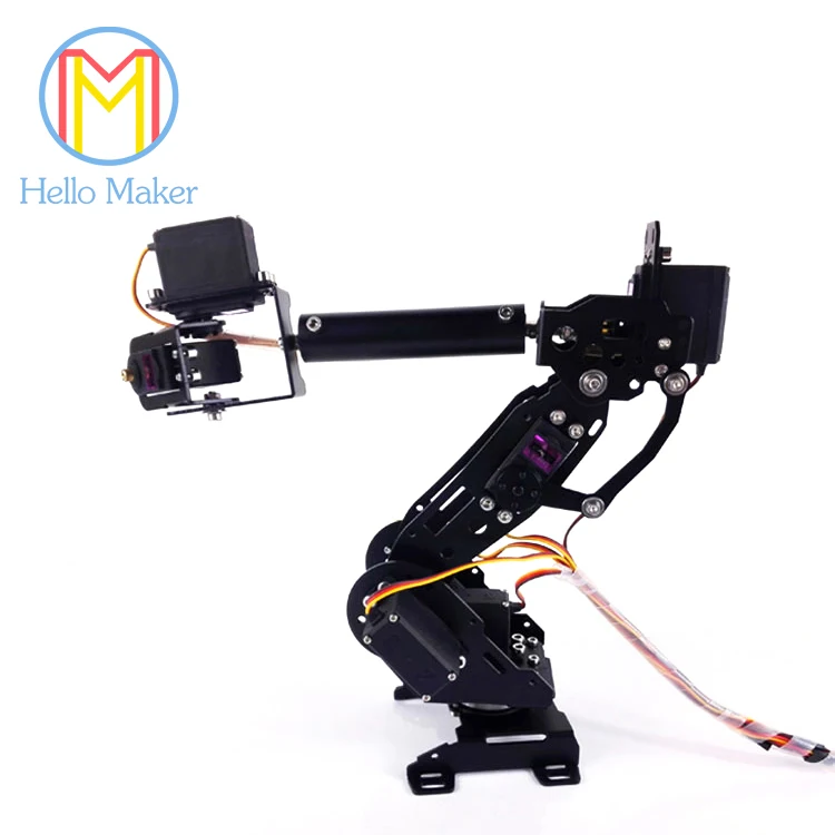 

New Colorful Mechanical Arm A4,7 Axis Rotating Robot .7PCS High Torque Servo .ABB Arm Model.For DIY .Robot Competition.