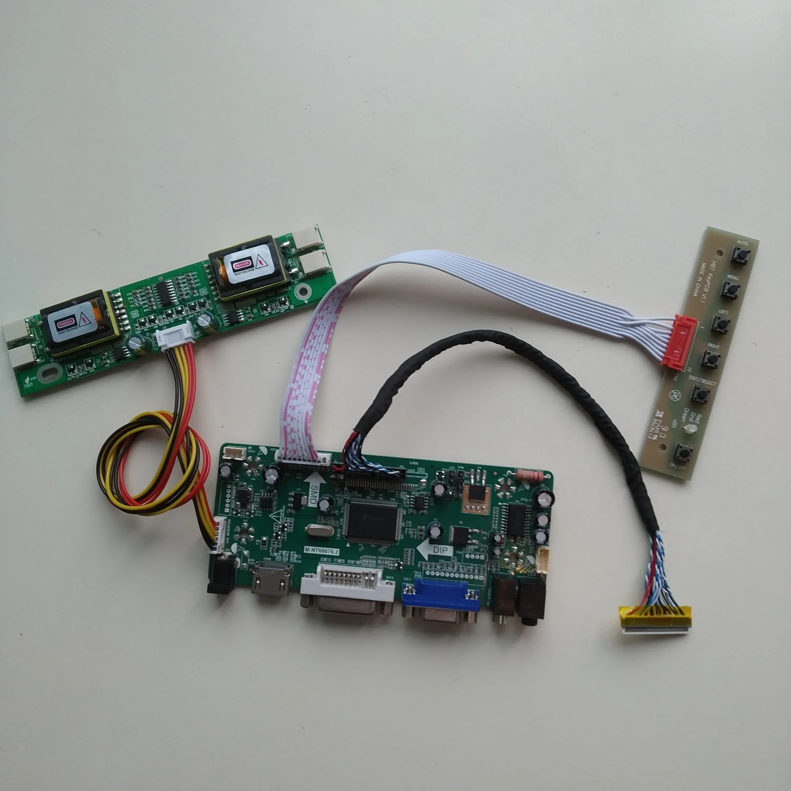 M.NT68676 screen Controller board 4 CCFL lamps kit For LM201WE3-TLD1/LM201WE3(TL)(E1) 1680*1050 panel HDMI LCD VGA DVI 20.1