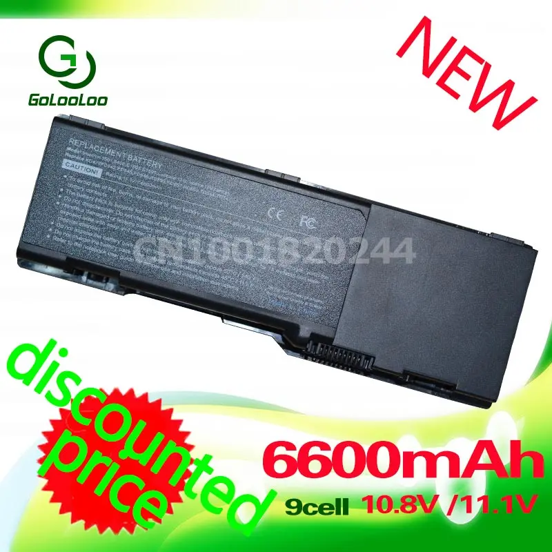 9 элементный 6600мач аккумулятор для ноутбука dell inspiron 6400 1501 e1505 pd946 pr002 rd850 rd855 rd857 td344