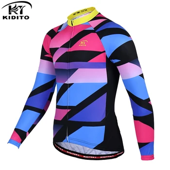 

KIDITOKT Pro New Long Sleeve Cycling Jerseys MTB Bicycle Cycling Wear Racing Bike Cycling Clothes Breathable Sportswear For Men