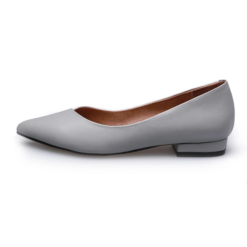 Bout Véritable Morazora Robe Pompes Printemps gris Arrivée Pointu Nouvelle Chaussures Confortable En 2019 Cuir Femmes Caramel Femme Color D'été xzXqwrz86