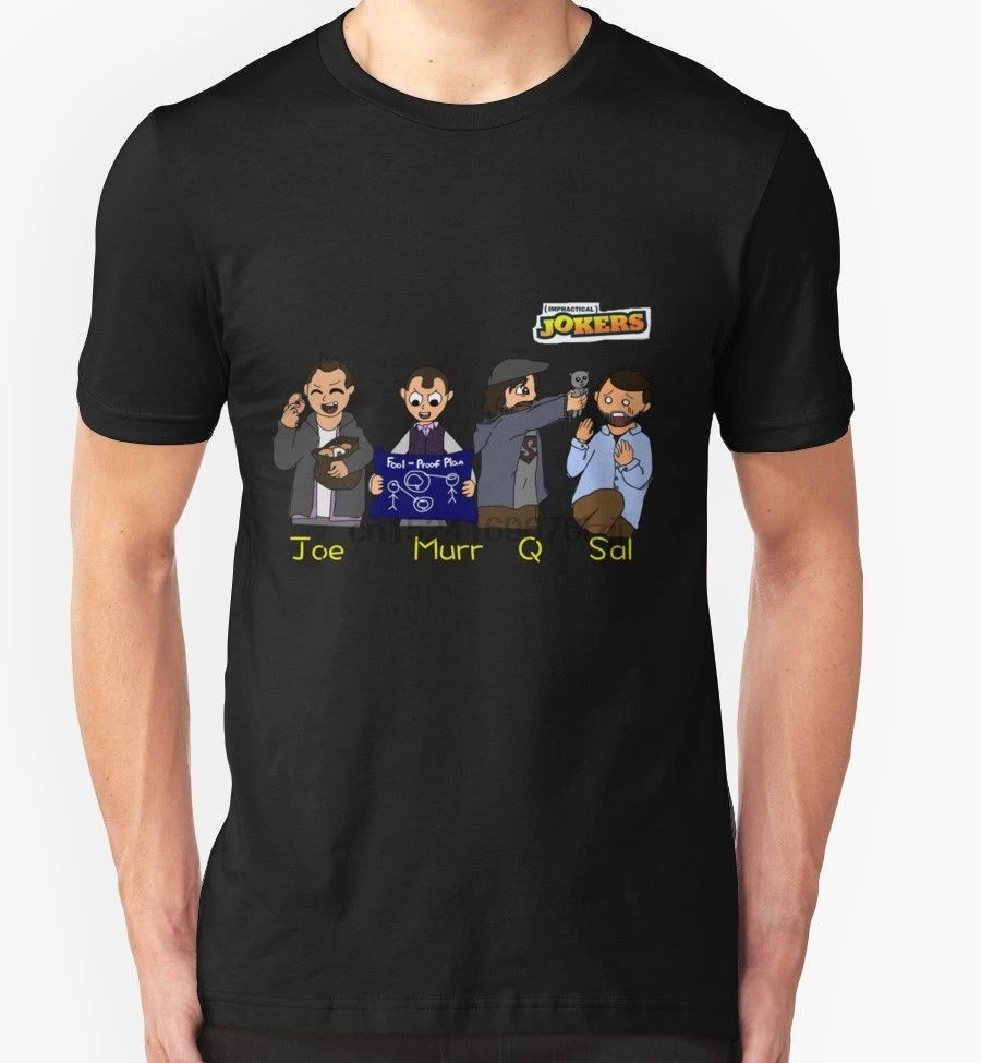 

NEW Cartoon Impractical Jokers Black Tshirt Size S-3XL