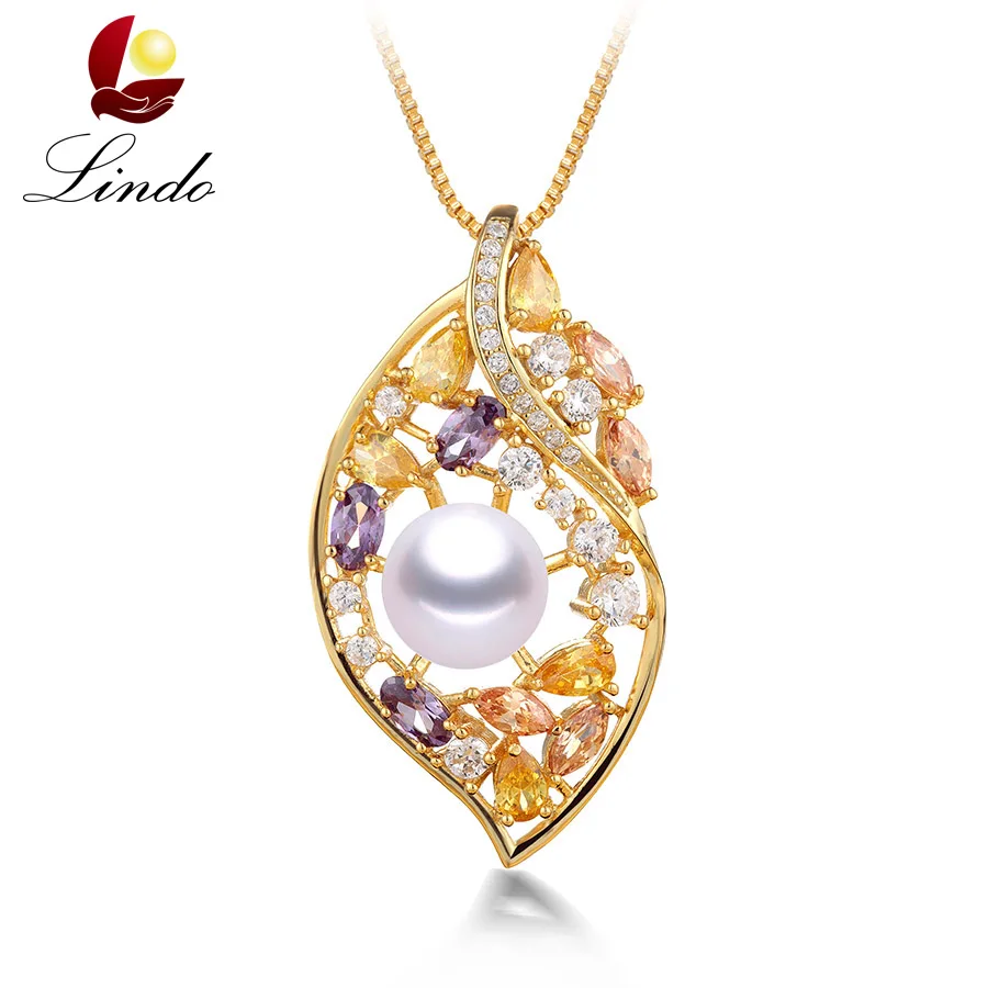 

925 Sterling Silver Pendant For Women Fashion Natural Freshwater Pearl Pendant Necklace High Quality Pure Silver Jewelry Lindo