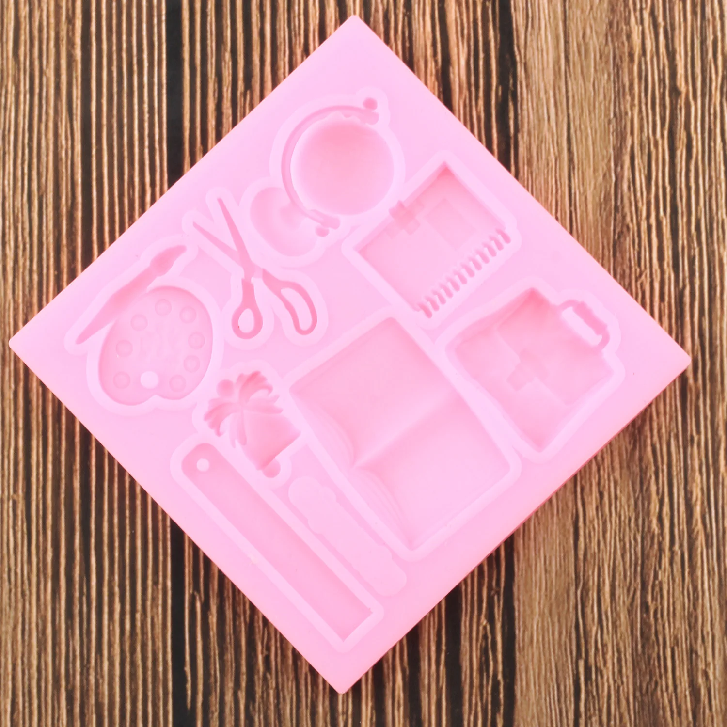 3D школьная сумка книга Ножницы Ручка для рисования колокол Глобус силиконовые формы инструменты для украшения торта для вечеринки формы для помадки шоколада