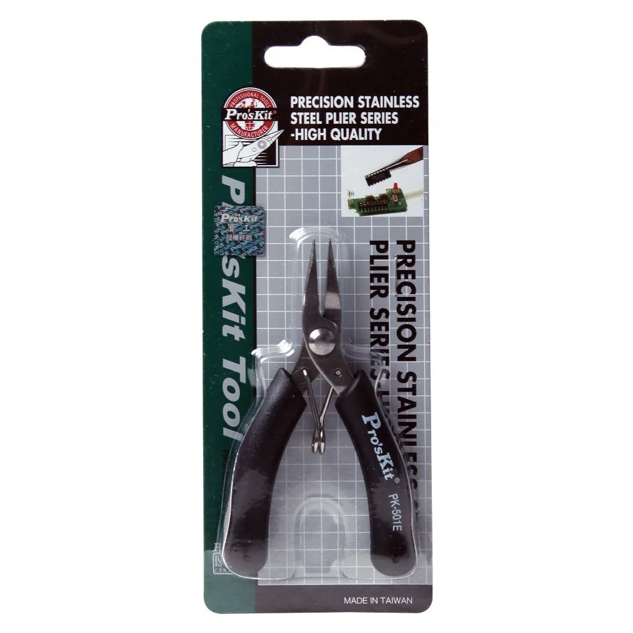 De acero inoxidable Mini pinzas nariz de aguja Pro'sKit 1PK-501E Anti-corrosión larga nariz alicates pinzas de precisión multiherramienta De acero inoxidable Mini pinzas nariz de aguja Pro'sKit 1PK-501E Anti-corrosión larga nariz alicates pinzas de precisión multiherramienta