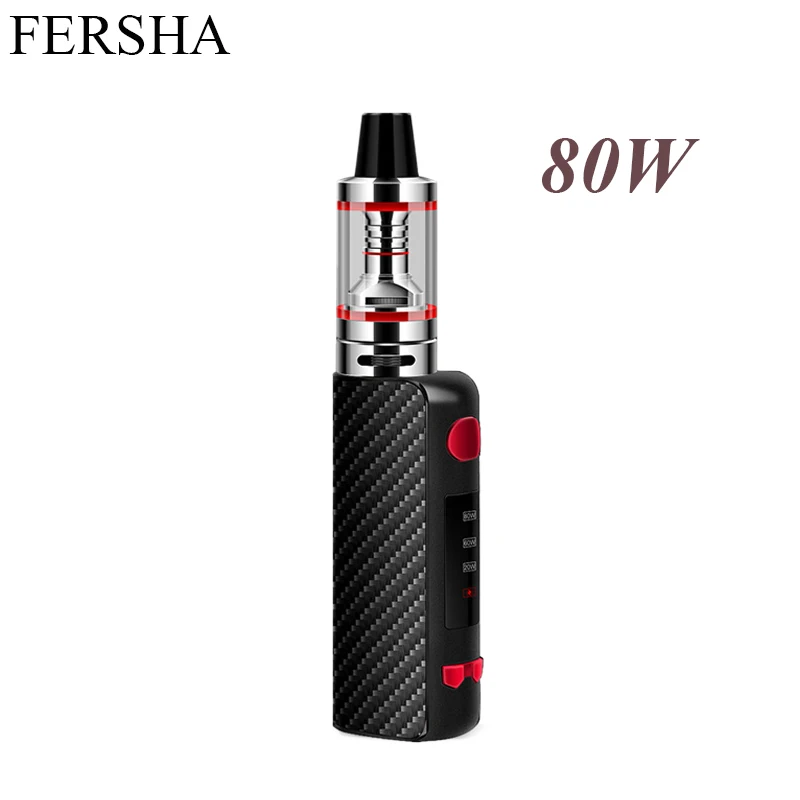 

FERSHA mini-80W Electronic cigarette vape mod kit box Big smoke hookah 2200 mAh large internal battery Player entry e-cigarette