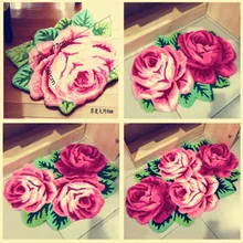 Модный домашний декоративный ковер коврики с розами прикроватный коврик для спальни Противоскользящий коврик красивый ковер в форме цветка