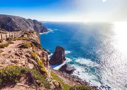 Тропический морской фон рок камни зеленая трава синий океан фоны для фотографии лето путешествия