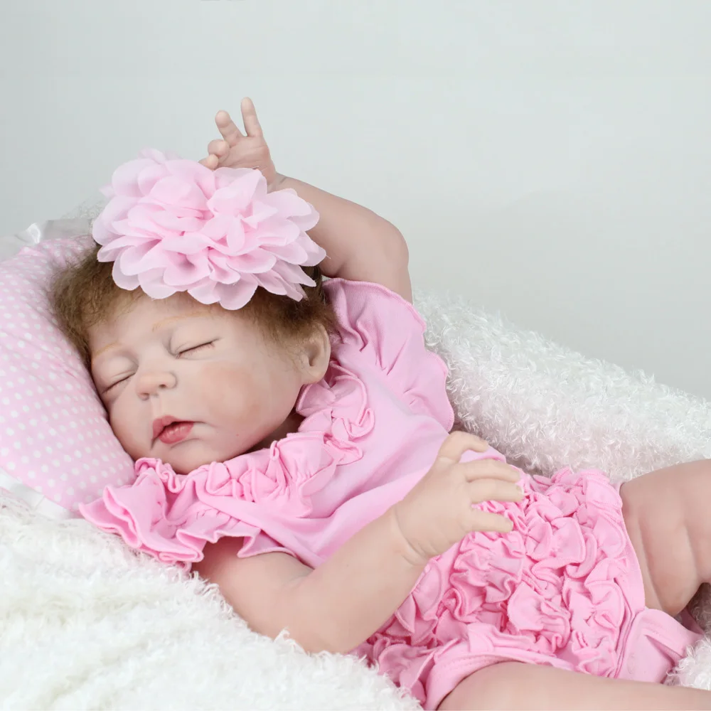 

23inch 57cm reborn silicone babies Toddler lifelike doll reborn toddler Birthday Gift Early Education children girl doll toys