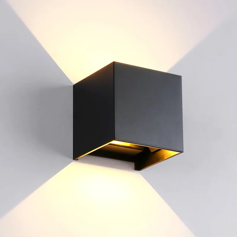 

Modern Square Metal White/black Cob Led Wall Sconce For Aisle Outdoor Corridor