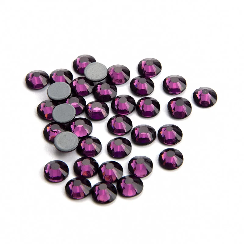 144Pcs Ss20 Hot Fix Rhinestones Flat back Glass Stone Strass Iron On Crystal Fabric Garment hotfix wedding Clothes Shoes Jewelry - Цвет: AMETHYST