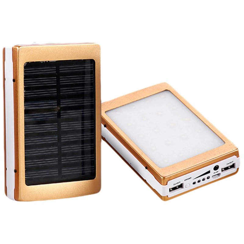 5x18650 Powerbank Portable Pover Power Bank 18650 Solar Power Bank Case DIY Box Dual USB Kit Phone Charger Flashlight