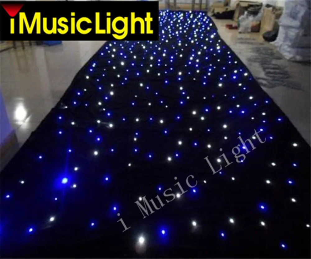 Светодиодный x6mtr LED этап звезда ткань фон с изображением матрицы Horizon DJ DMX 8Ch раздвигаемый занавес