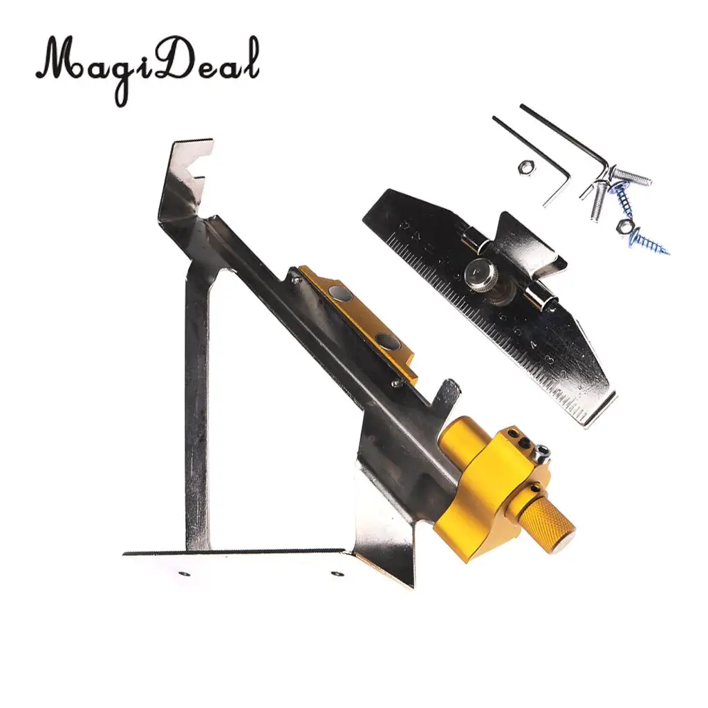 

MagiDeal Professioal Shooting Hunting Stainless Steel Arrow Vane Feather DIY Stick Tools Adjustable Arrow Fletching Bonding Jig