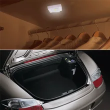 Горячая 3W COB Светодиодный настенный выключатель беспроводной шкаф беспроводной затемняемый Ночной светильник на батарейках TI99