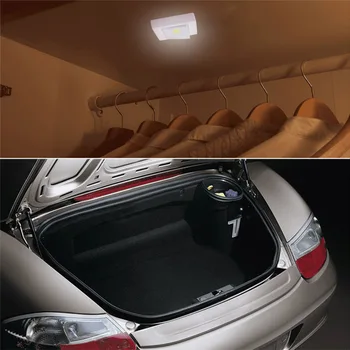 

HOT 3W COB LED Wall Switch Wireless Closet Cordless Dimmable Night Light Battery Operated TI99