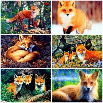 

Evershine Diamond Embroidery Sale Fox Diamond Painting Full Square Animals Rhinestones Pictures Diamond Art Home Decor