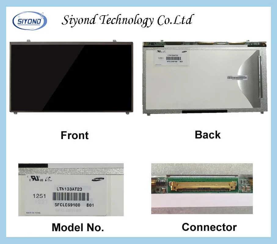 13," ноутбук ЖК-экран панель дисплей LTN133AT23-801 для samsung 300V3A-S04 NP530U3B U3C