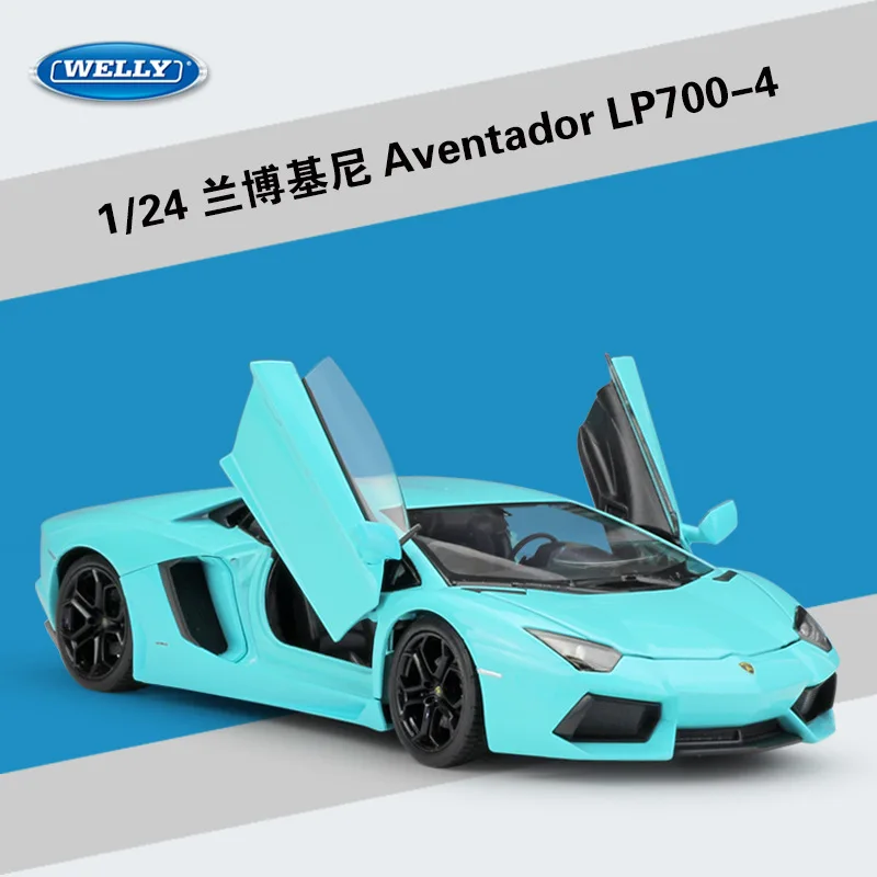 Модель классического игрушечного автомобиля WELLY 1:24 модель литая Lamborghin шатладор