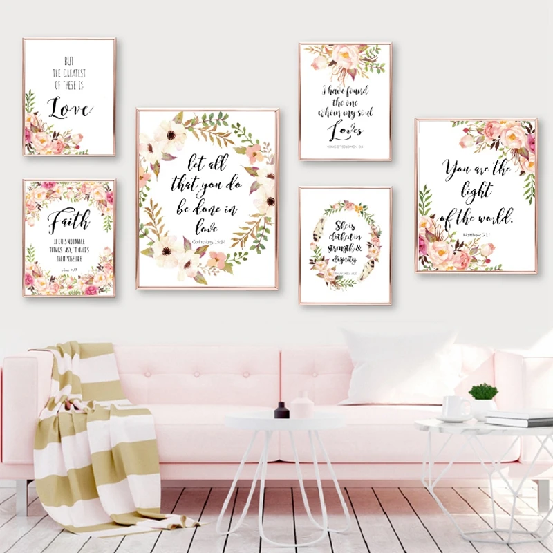 Posters and Prints Bible Verse Canvas Painting Poster