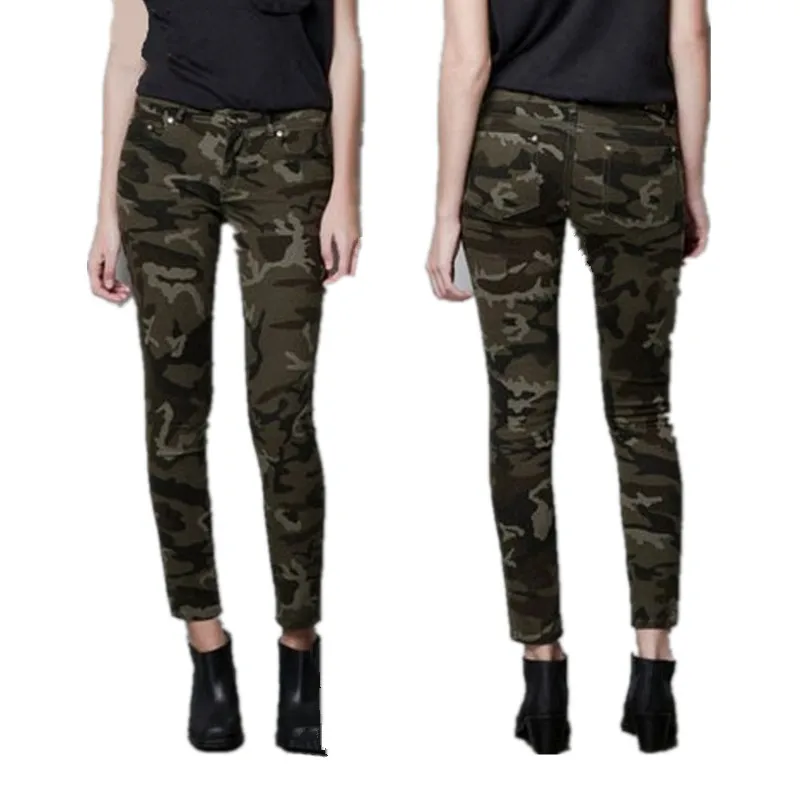 women's camo stretch jeans