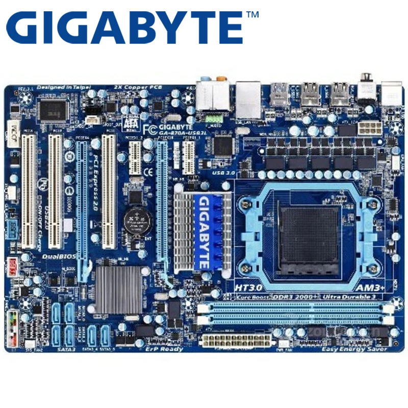GIGABYTE GA 870A USB3L настольная материнская плата 870 Socket AM3/AM3 + DDR3 8G ATX для Phenom II/Athlon II