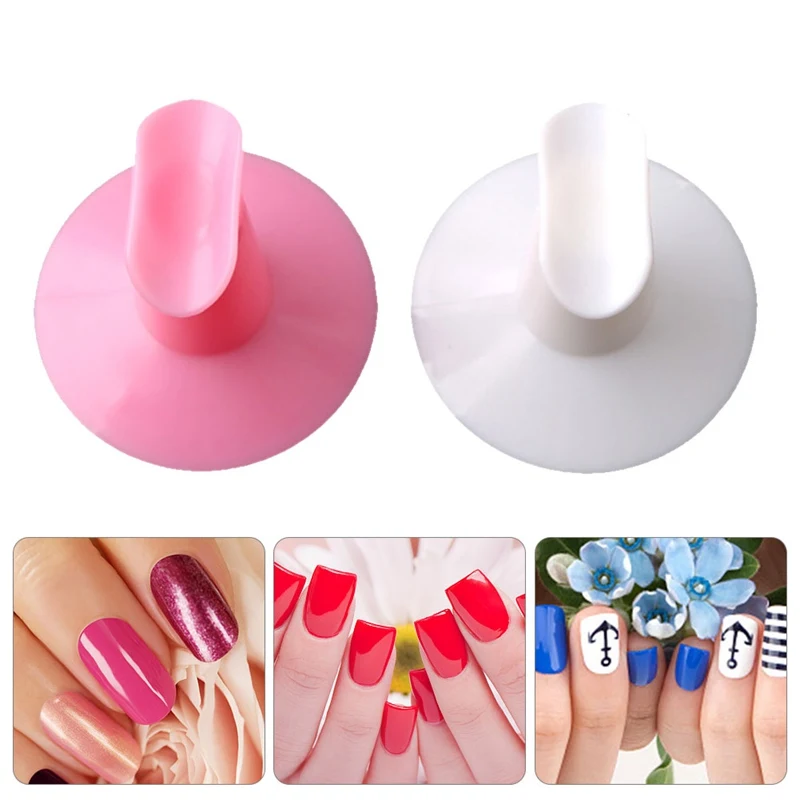 

Pro Soft Nail Art Pink Finger Support Stand Rest Holder For Gel Polish 3D Flower Painting Drawing Coating Salon Accessories