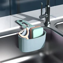 Держатель губок на раковине гаджеты для держатель для губок на кухню сушилка для посуды кран органайзер для хранения регулируемый ремешок мыльница Корзина