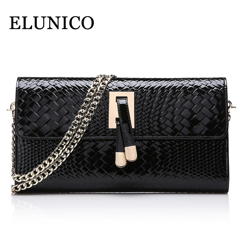 

ELUNICO Female Crossbody Bag Luxury Women Bags Designer Patent Leather Crossbody Bags for Women Ladies Messenger Shoulder Bags