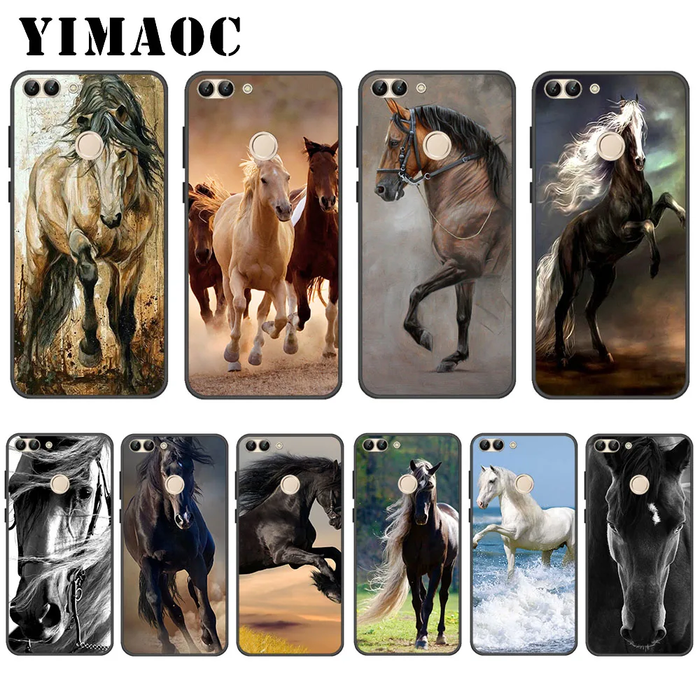 

YIMAOC Running Horses Diy Soft Case for Huawei P20 P8 P9 P10 Lite Mini Plus Pro P Smart 2019